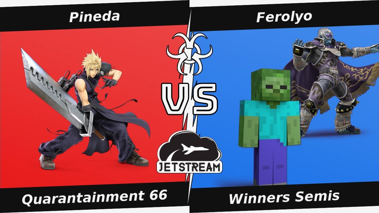 Quarantainment 66 Winners Semis - Pineda (Cloud) Vs Ferolyo (Steve, Ganon) - SSBU