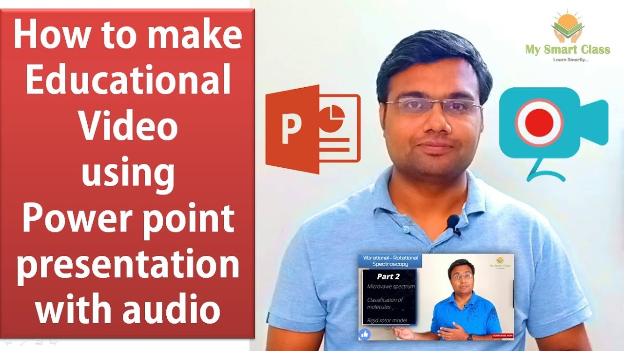 E-Learning | How to make video using Power point presentation, with Audio. (2020)