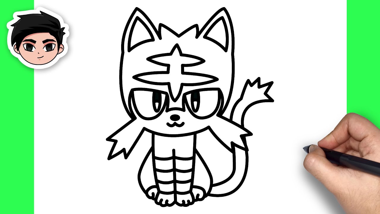 How To Draw Litten | Pokemon - Easy Step By Step Tutorial