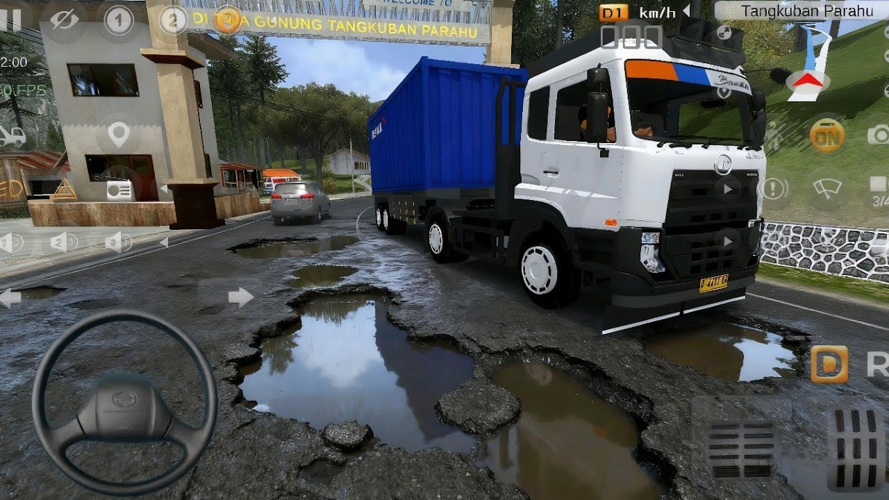 GOKIL! Truck Kontainer Naik ke Tangkuban Parahu 😱 | Bus Simulator Indonesia