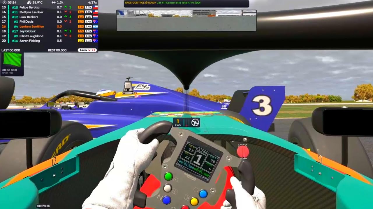 Accidente en la largada pero pudimos alivianar los daños.. (F4/Winton Park/iRacing)