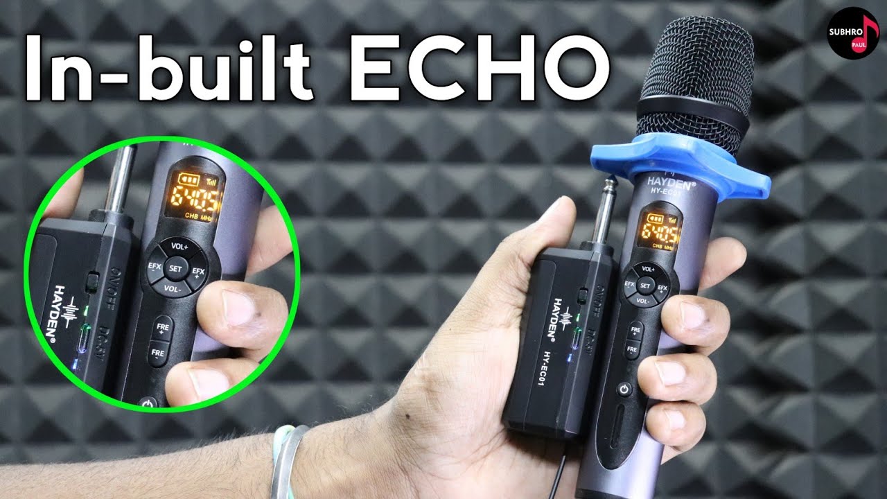 Wireless Karaoke Mic With ECHO Control | Dynamic Microphone Setup | Hayden HY-EC01 UHF Review