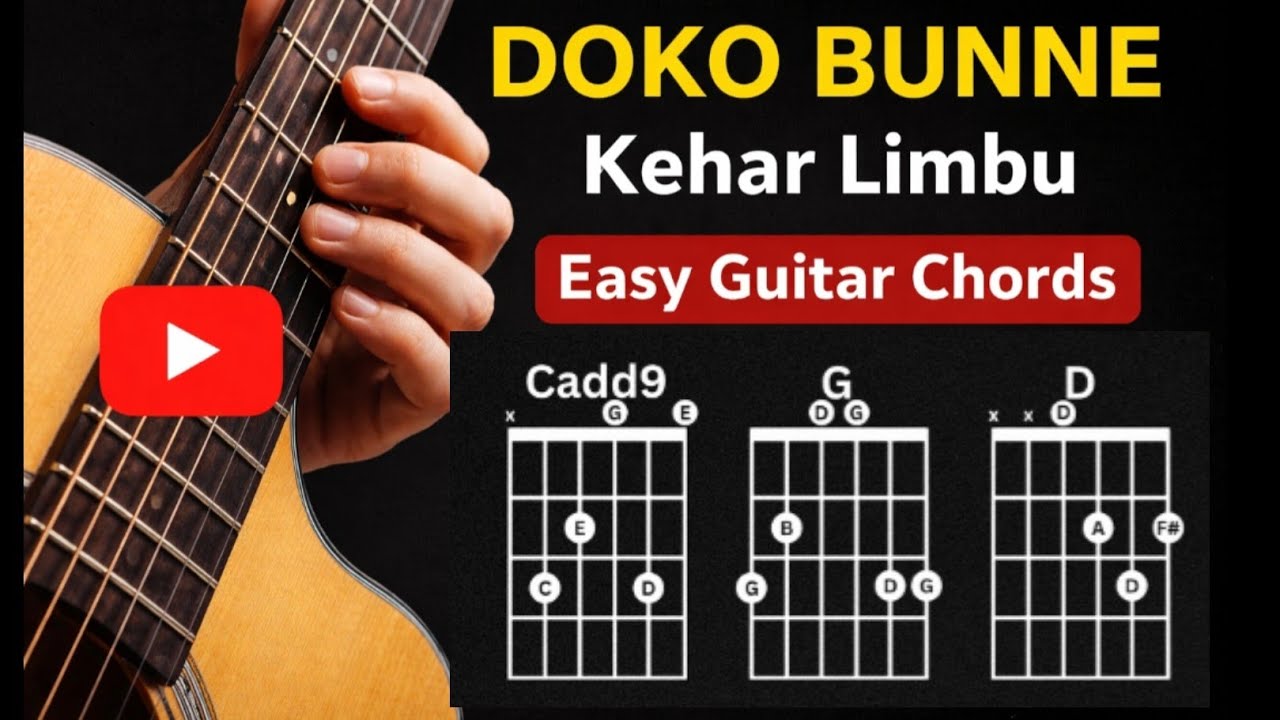 DOKO BUNNE - Guitar chords and lyrics (keher limbu)