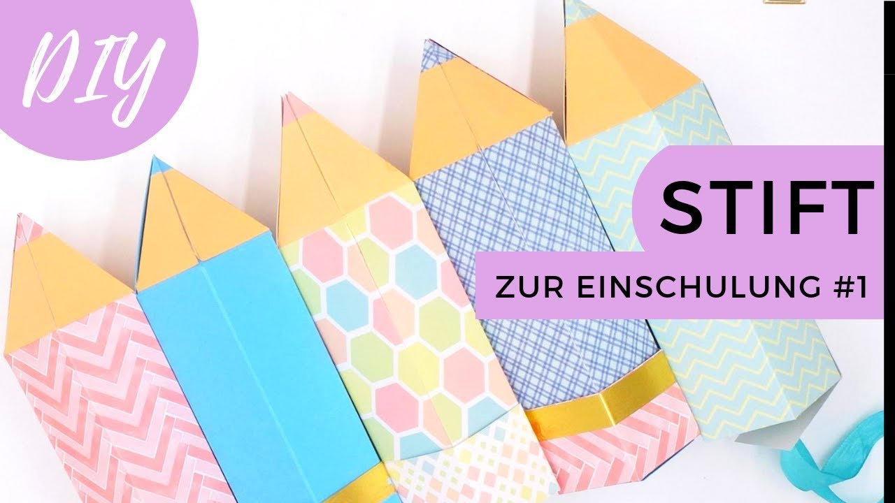 Bastelidee zur Einschulung #1 – Stift aus Papier selber basteln - Back to School DIY – Tutorial
