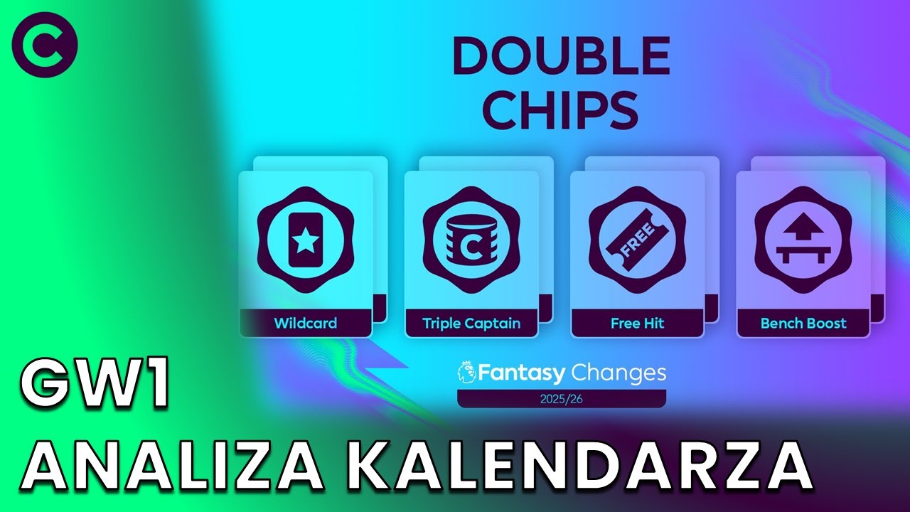 KIEDY UŻYĆ CHIPY? BENCH BOOST GW1? ANALIZA KALENDARZA. | FANTASY PREMIER LEAGUE 25/26