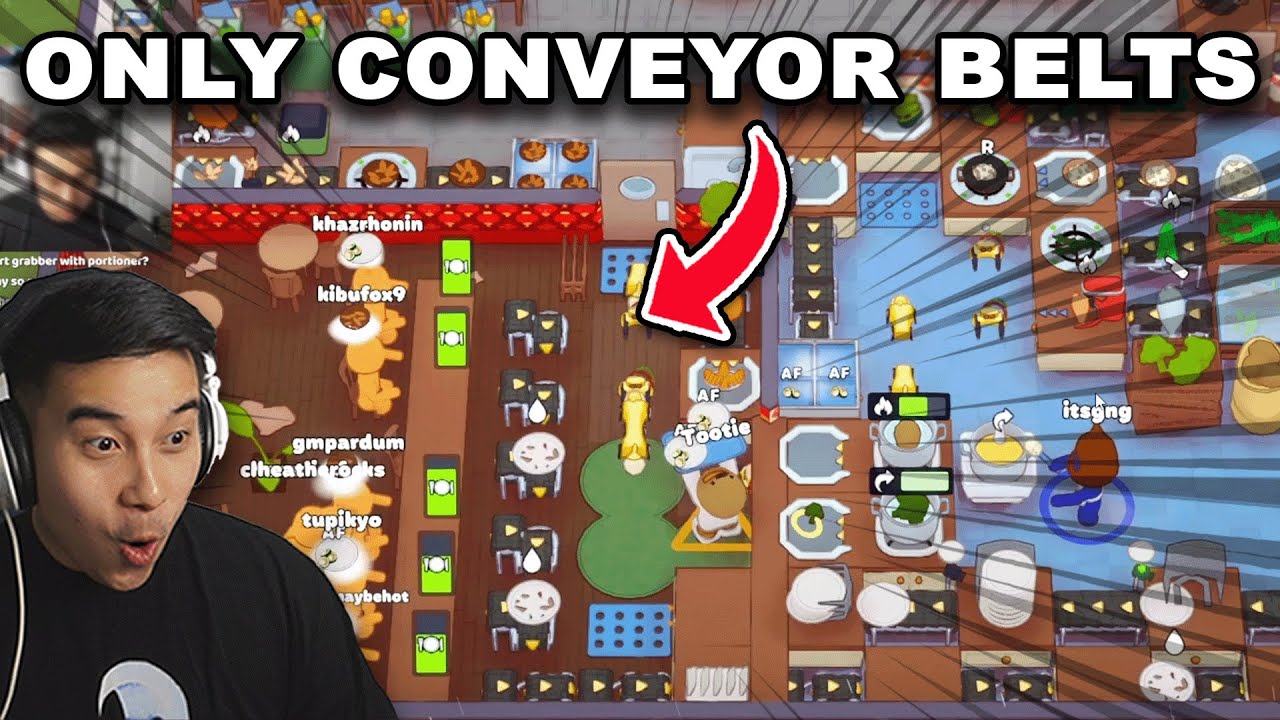 We Made An Conveyor Belt Sushi Restaurant in Plate Up!!