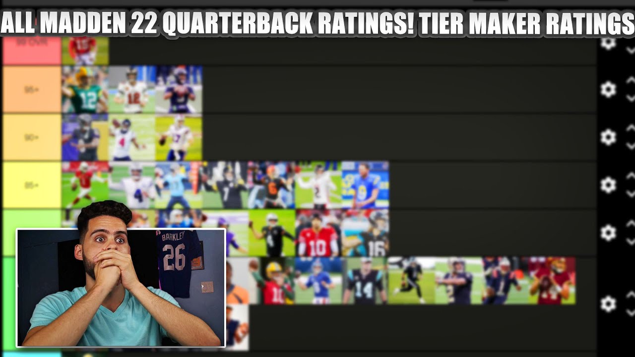ALL MADDEN 22 QUATERBACK RATINGS! M22 QB RATINGS TIERMAKER LIST! BEST TO WORST QB'S | MADDEN 22
