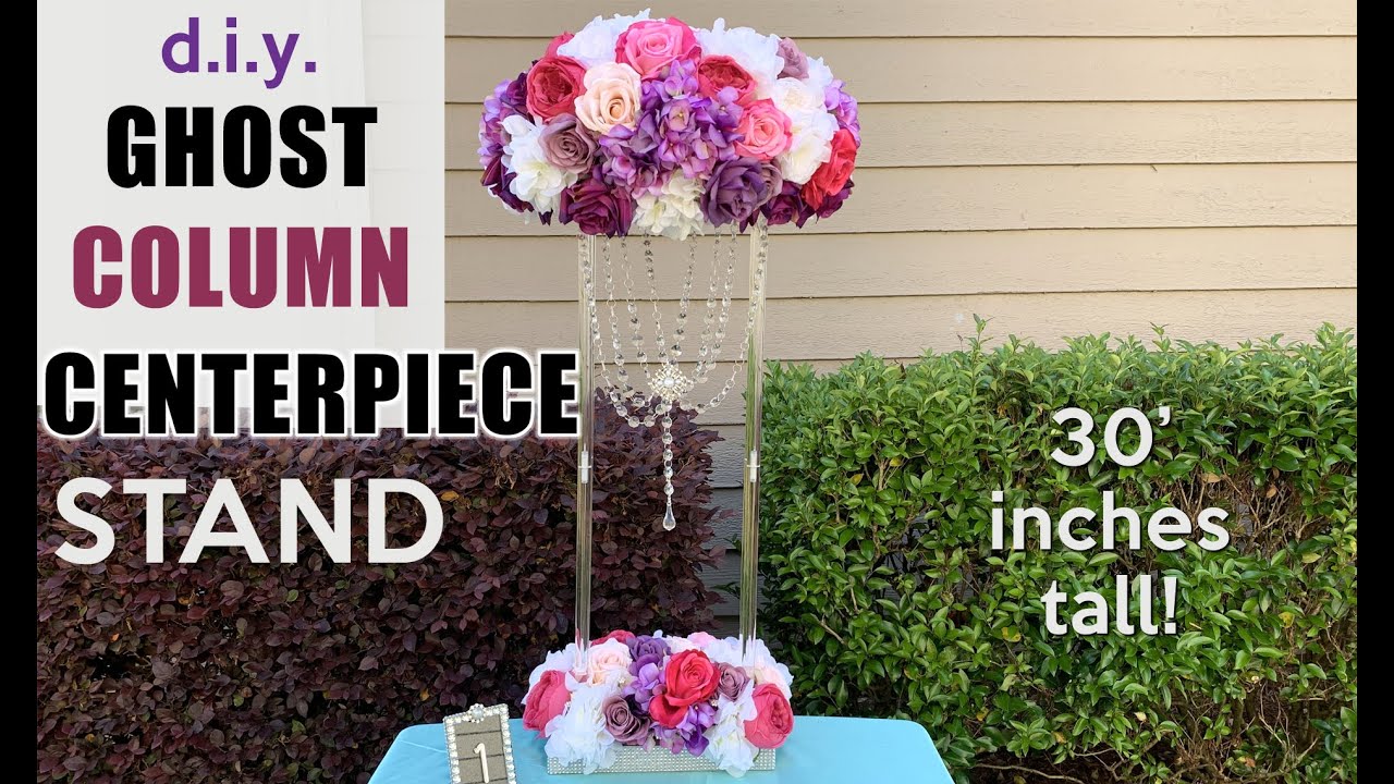 d.i.y. Ghost Clear Acrylic Column Wedding Centerpiece Stand