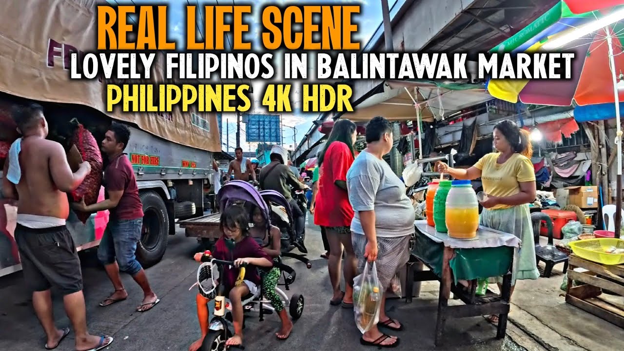 Traditional Market in Philippines | Food Market Scenes, Walking Tour in Philippines..