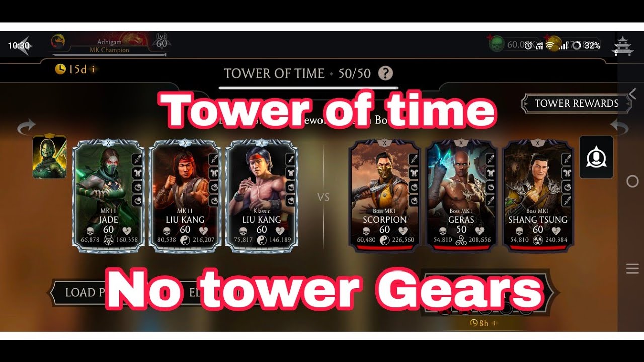 Tower of time final boss battle 50 with no tower equipments