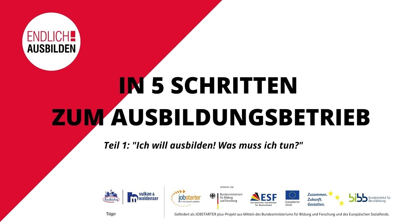 In 5 Schritten zum Ausbildungsbetrieb: Teil 1 