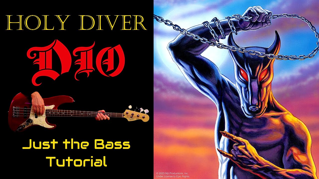 HOLY DIVER #ronniejamesdio #BASSCOVER #basslesson #holydiver #HEAVYMETAL 🤘🤘🤘🤘🤘