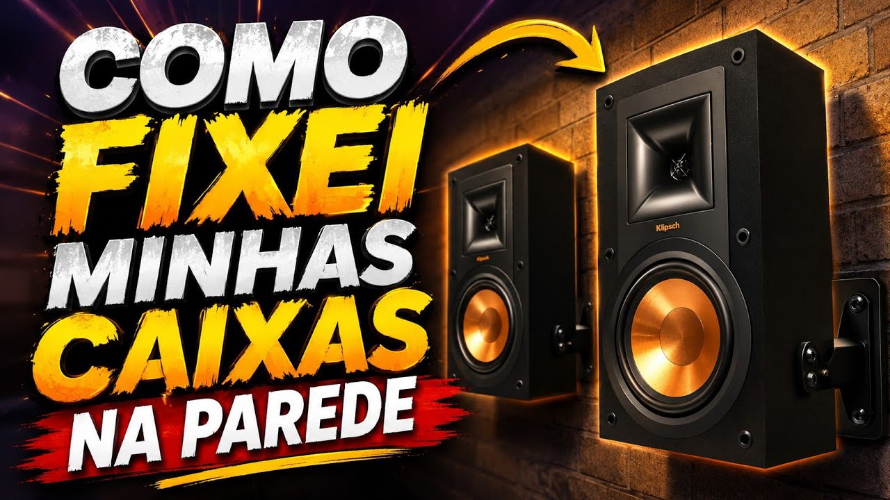Como eu fixei minha caixa surround na parede?