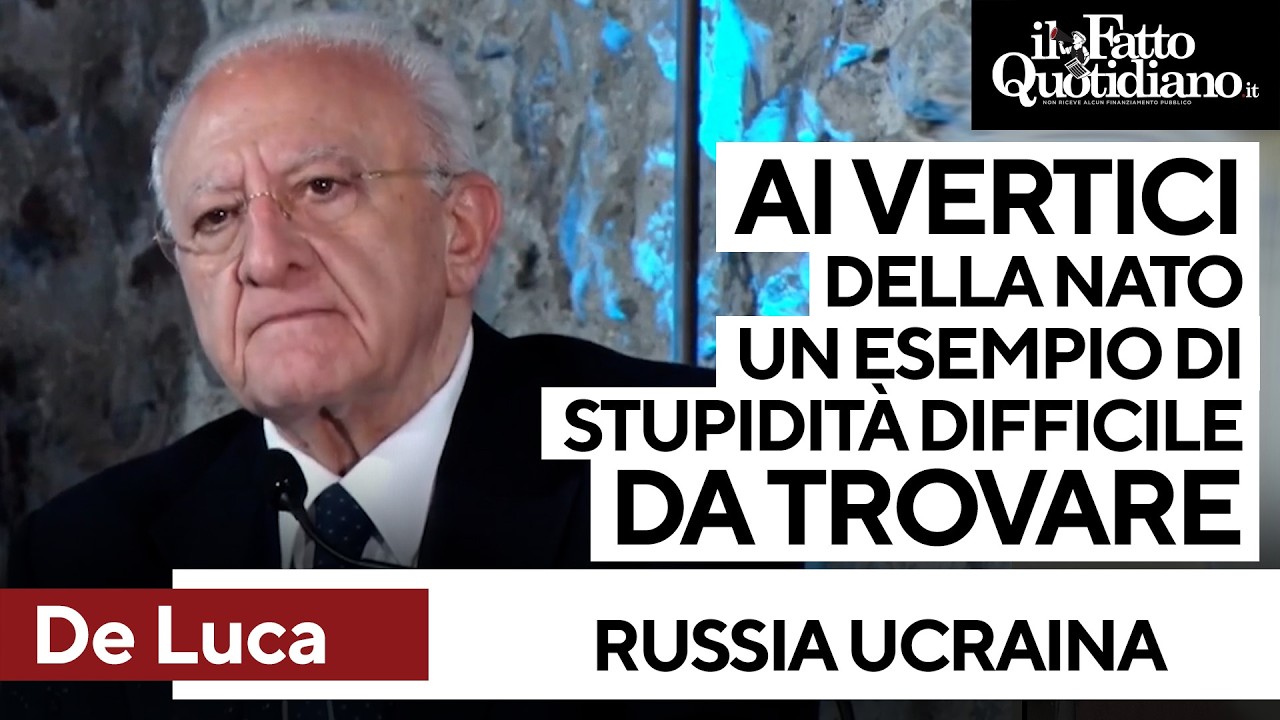 De Luca contro la classe dirigente Ue: 
