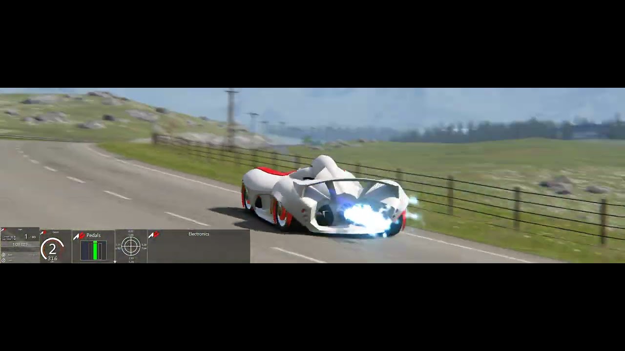 Assetto Corsa Highlands Long T-180 Mach 6 World Record 1:54.127 TV Cam