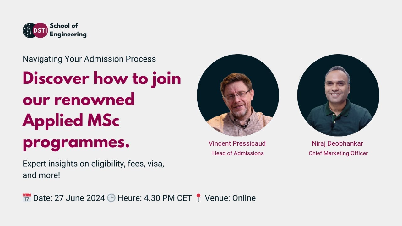Admissions to our Full-time Applied MS programmes: Live Q/A