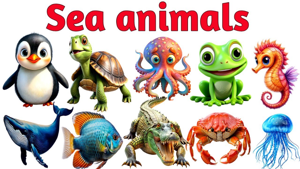 Learn Sea Animals | sea animals for kids | বিভিন্ন সামুদ্রিক প্রাণীর নাম বাংলা এবং ইংরেজিতে | 