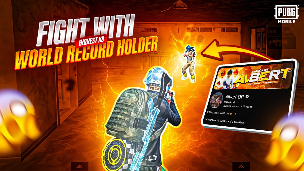 Fight With Highest KD World 🌎 Record Holder | 2 Fight with Albert Op * | PUBG MOBILE *BGMI