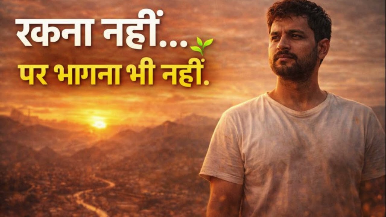 Rukna Nahi… Par Bhaagna Bhi Nahi 🌿  Hindi Motivational Song  Balance • Peace • Growth