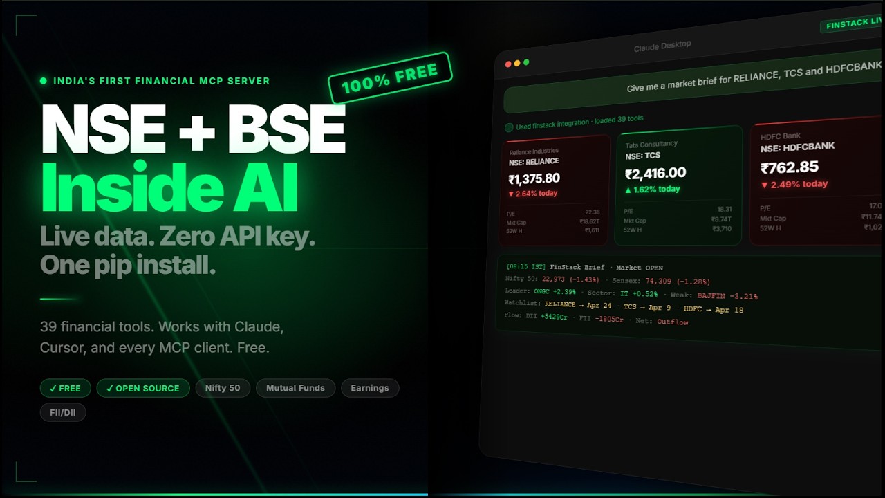 I replaced Bloomberg Terminal with Claude AI &mdash; Free Indian Stock Market Tool (NSE/BSE)