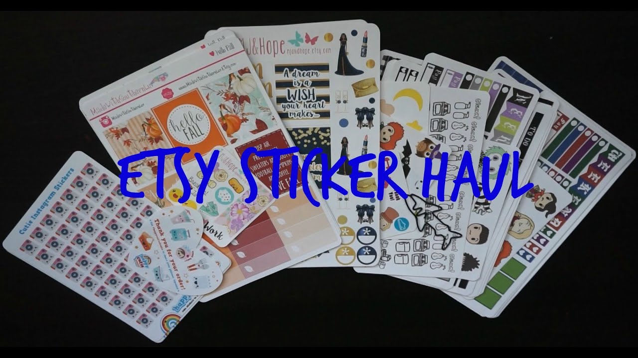 Etsy Sticker Haul ft Happy Cutie Studio, MJ and Hope, Made with Southern Luv and StickNAround