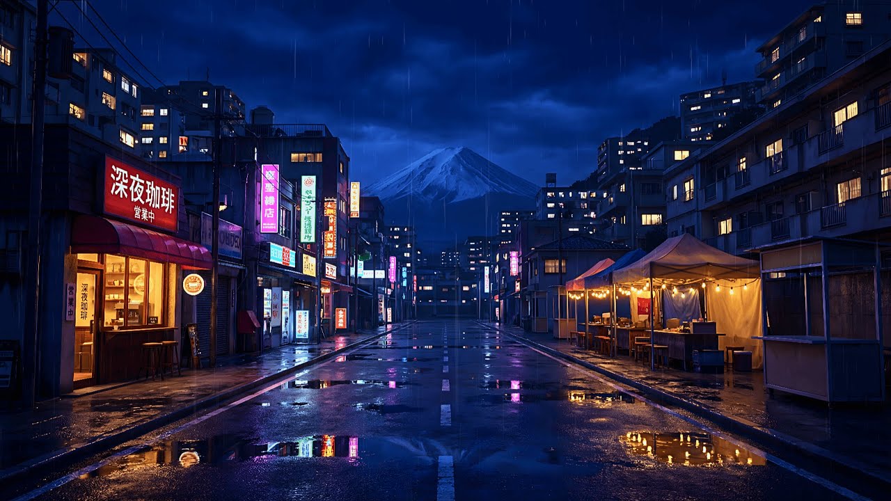 Tokyo Night Rain That Feels Like the 90s 📼 Lofi Nostalgia for Studying, Focusing & Relaxing