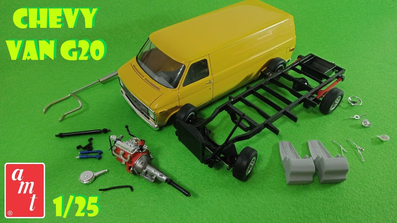 Chevy Van G20 1975 AMT 1/25  Збірка моделі Model assembly #1