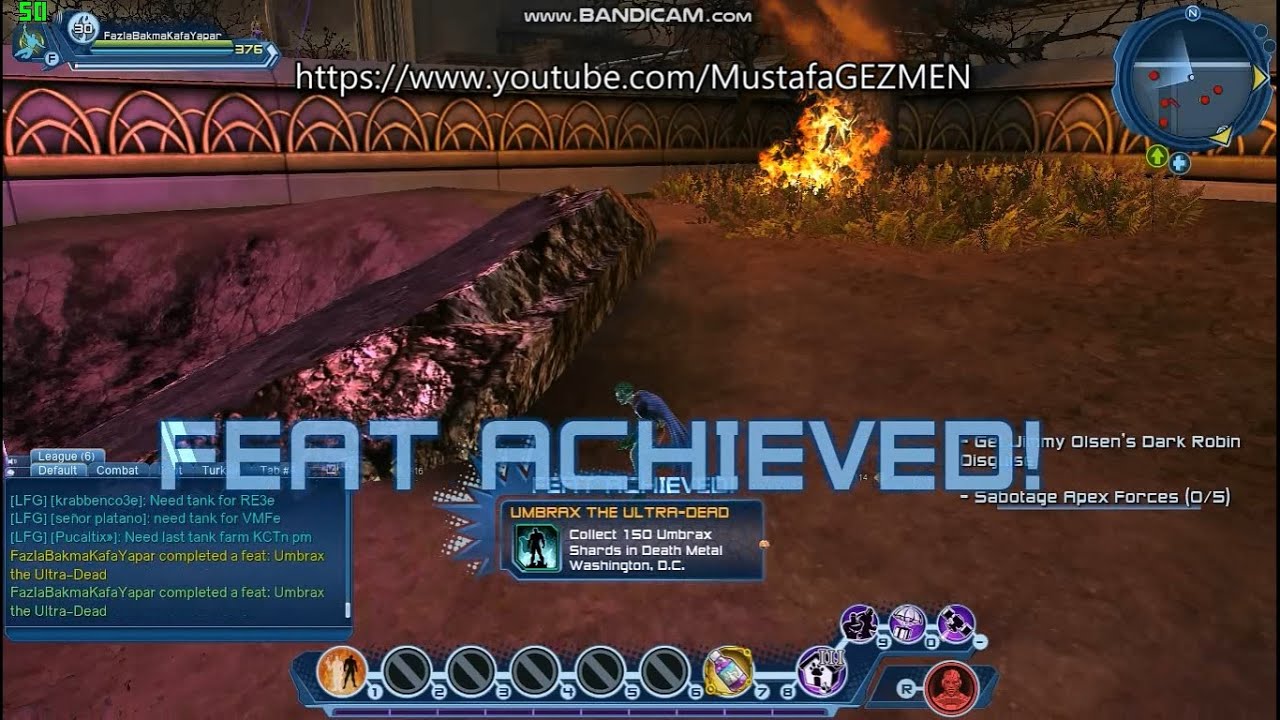 Dc Universe Online FazlaBakmaKafaYapar Umbrax the Ultra-Dead Feat with Dark Robin 25 Feats And Title