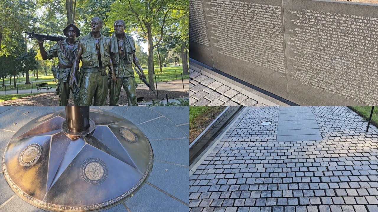 Washington D.C. Vietnam War Veterans Memorial Closeup Full List of Names Lives Lost in the War