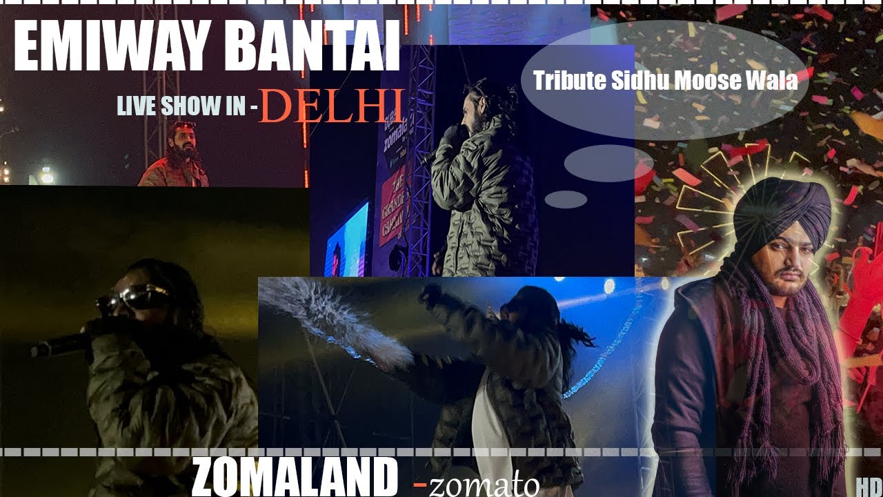 Emiway Bantai Live Concert In Delhi Zomaland 🔥 (Tribute Sidhu Moose Wala) Vlog