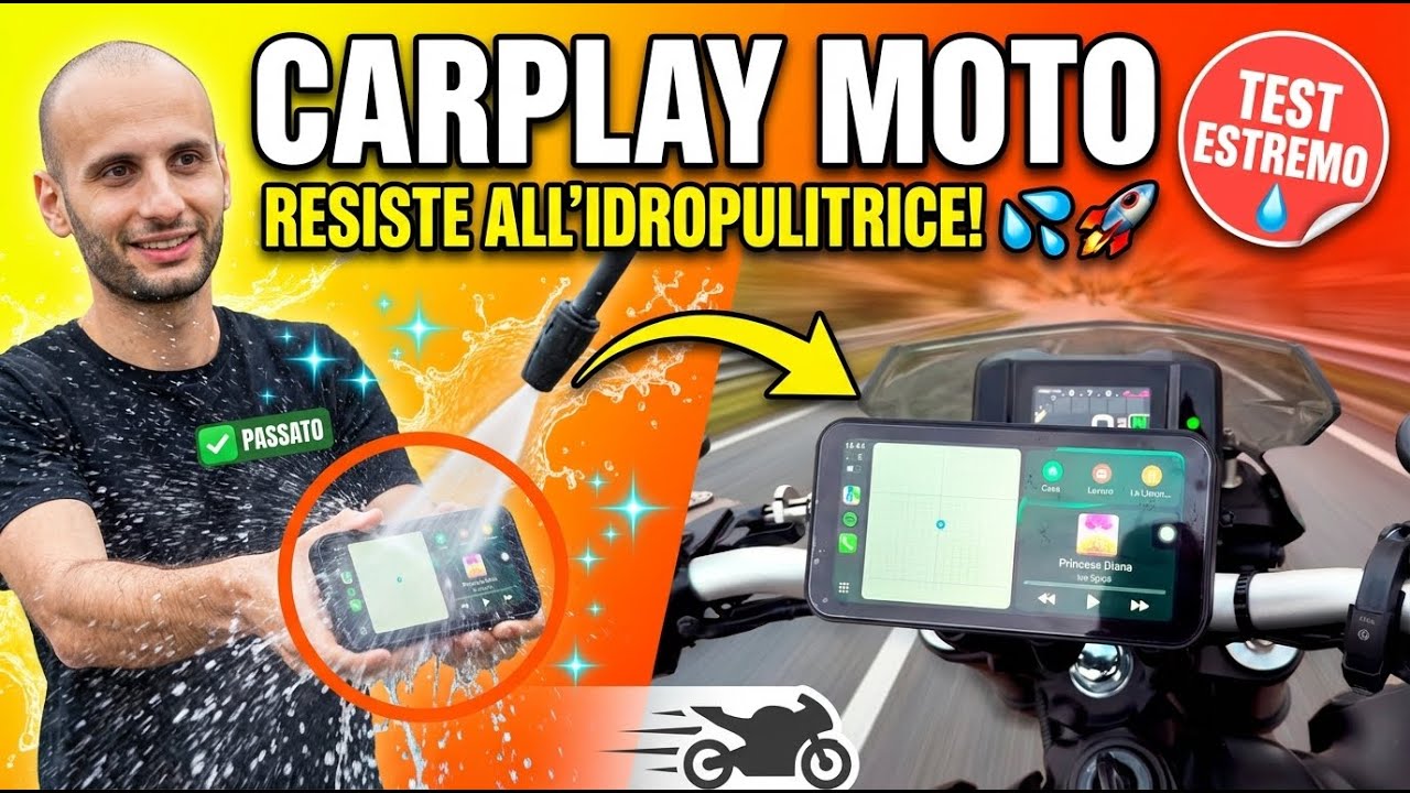 Display CarPlay/Android Auto Moto: Test LAMTO su MT-09 con  IDROPULITRICE! 💦 | Recensione 2025
