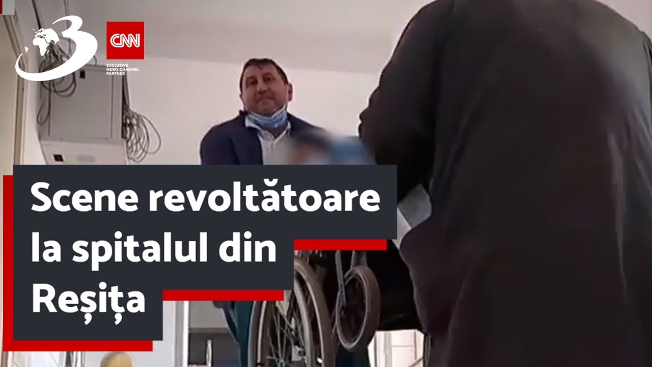 Scene revoltătoare la spitalul din Reșița. Pacienți cărați pe scări cu targa sau căruciorul