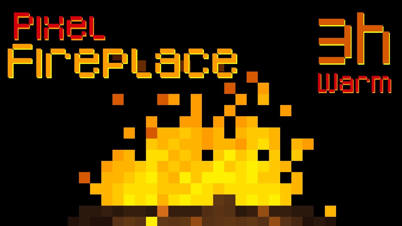 Pixel Lagerfeuer f&uuml;r Stunden (3h)  -  cozy PixelFireplace gameplay ohne Gerede - no talking
