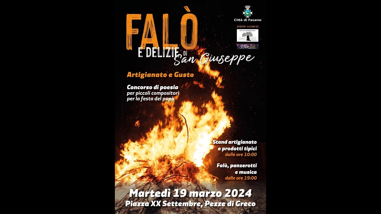 Pezze di Greco, Fasano 19 marzo 2024: Fal&ograve; e delizie di San Giuseppe