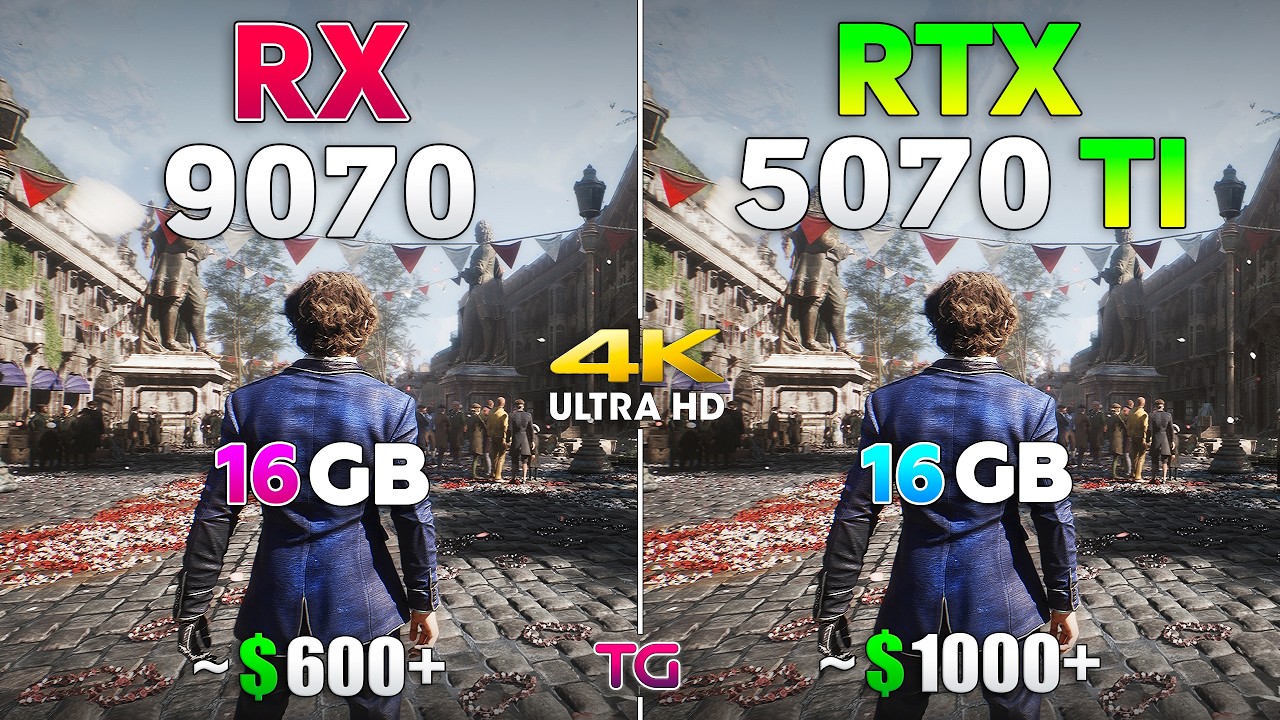 RTX 5070 Ti vs RX 9070 - Test in 10 Games | 4K
