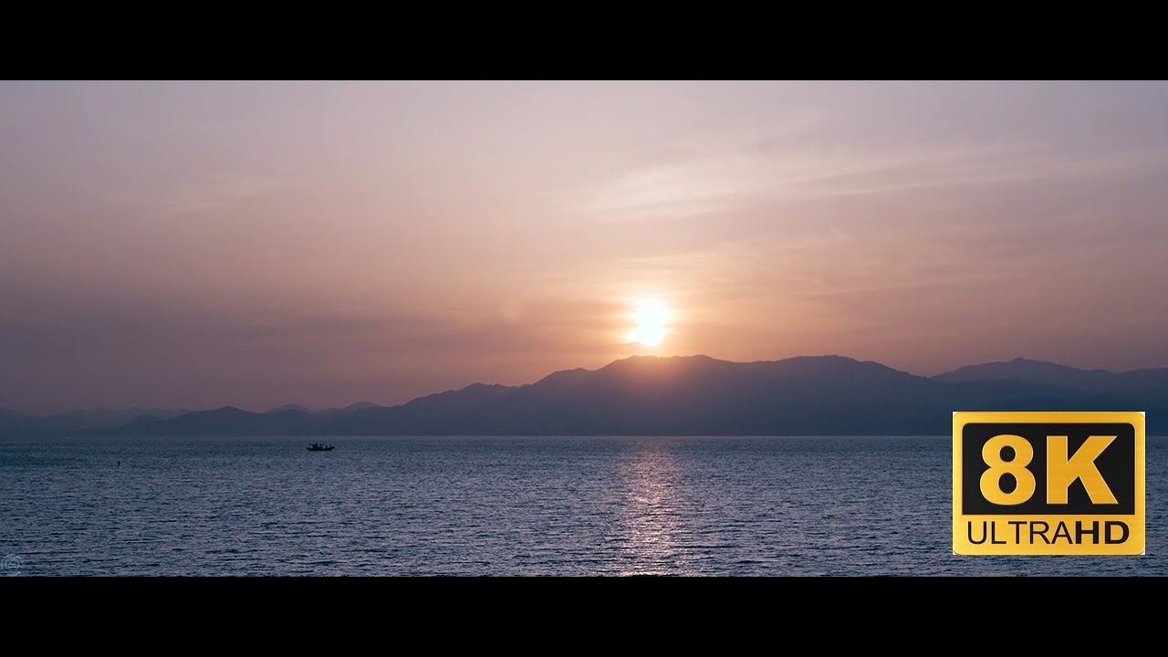 고흥만 방조제 일몰 South Korea, Goheung Bay Sunset View 8K UHD 24fps