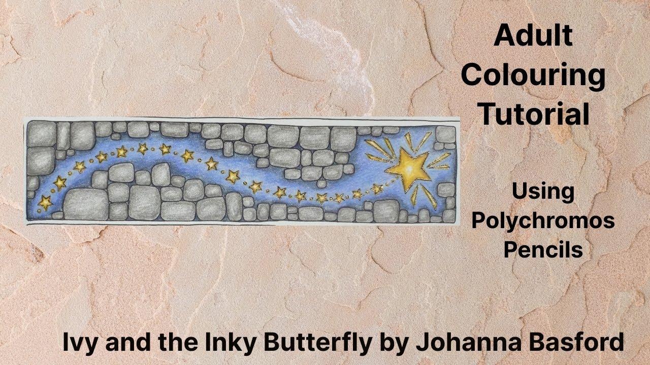 Adult Colouring Tutorial Star in Tunnel - from Ivy and the Inky Butterfly by Johanna Basford