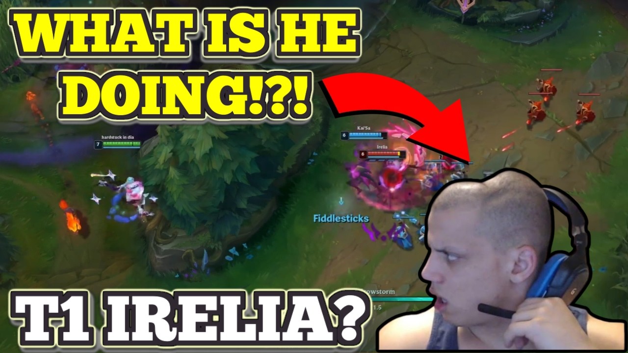 Вот что происходит, когда я играю против Тайлера1 на нижней линии Ирелии...