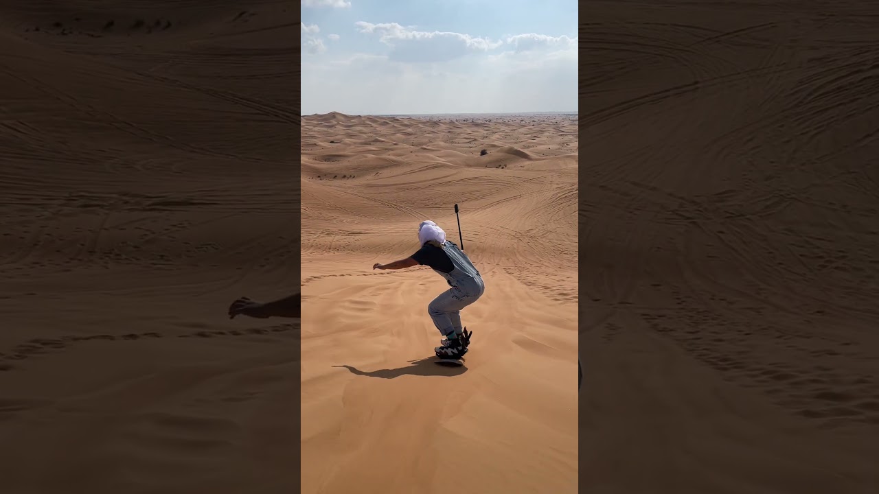 My first Sandboarding in Abu Dhabi #sandboarding