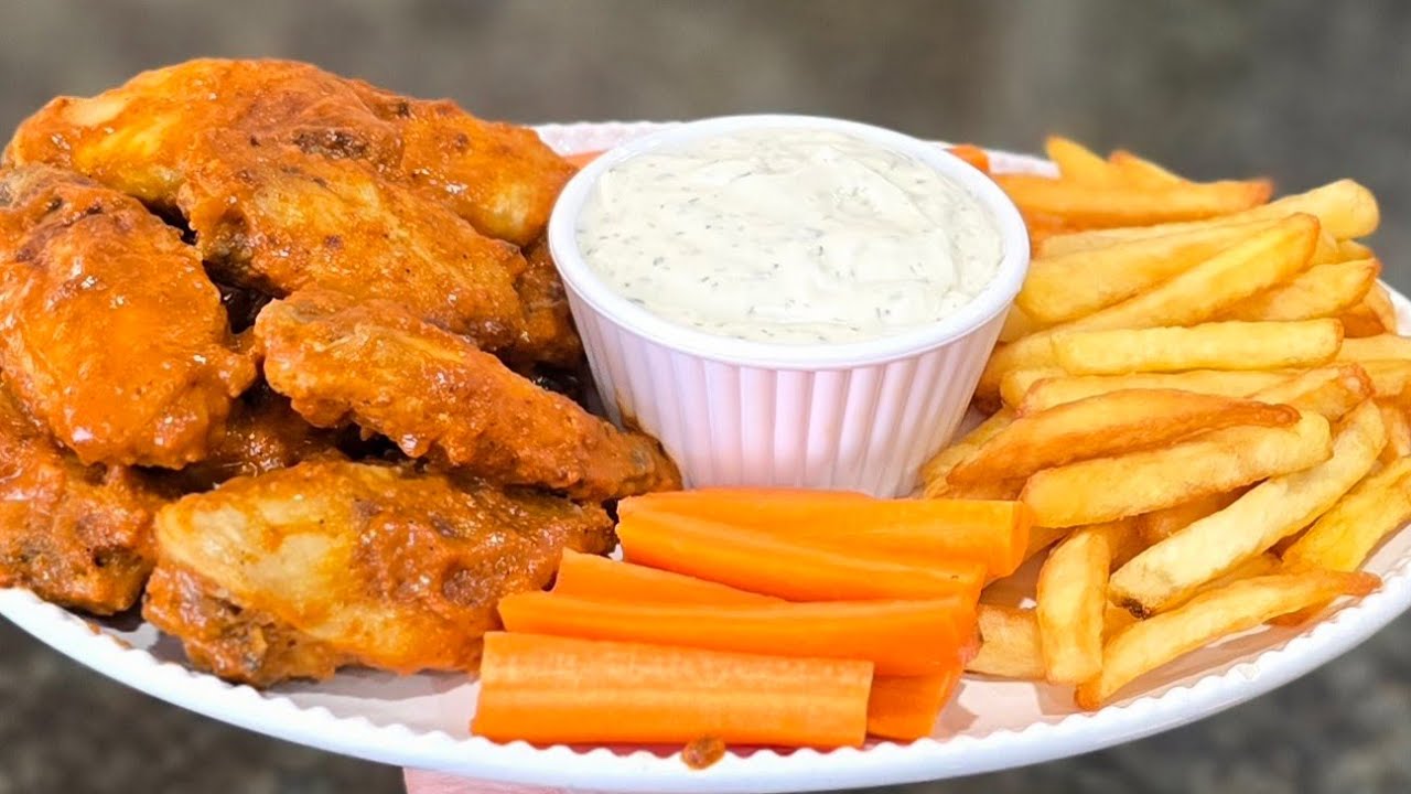 Buffalo chicken wings. 