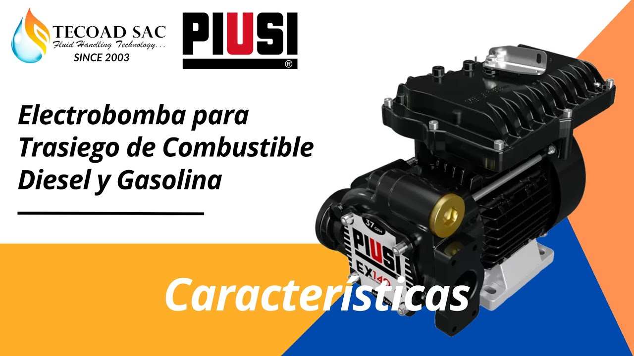 BOMBA DE TRANSFERENCIA DE COMBUSTIBLE GASOLINA Y DIESEL - TECOAD