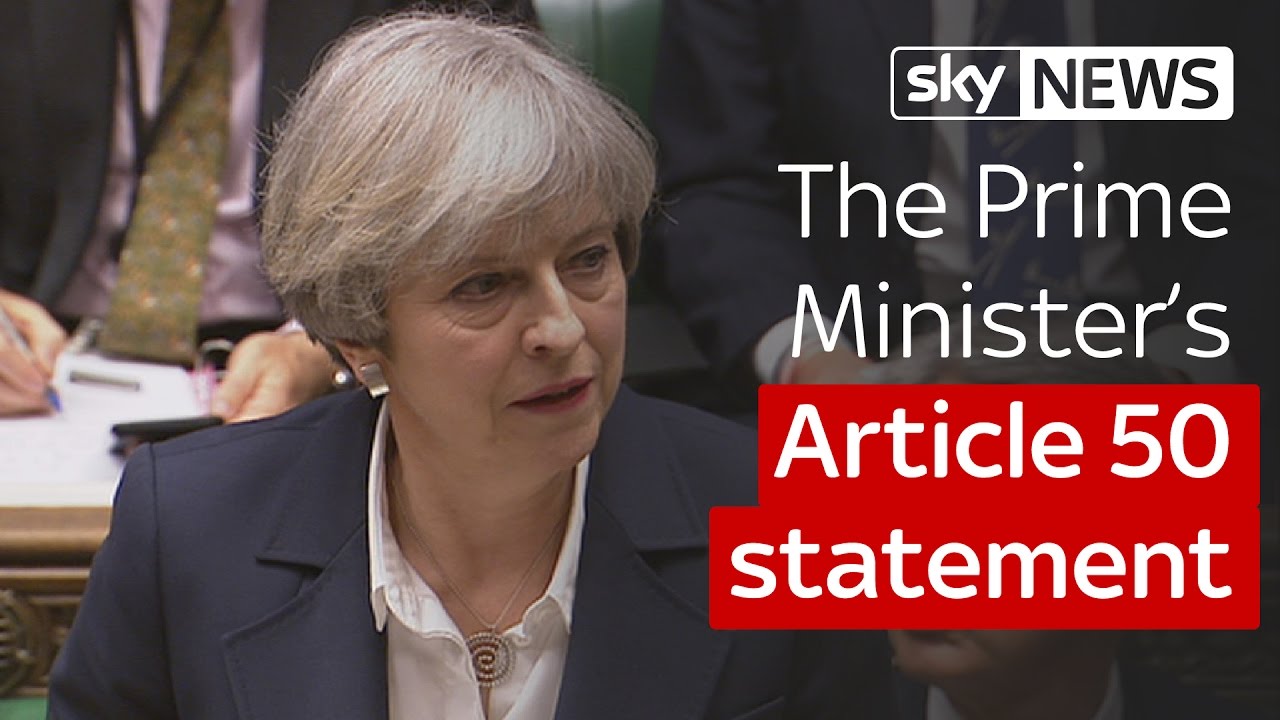 The Prime Minister's Article 50 statement