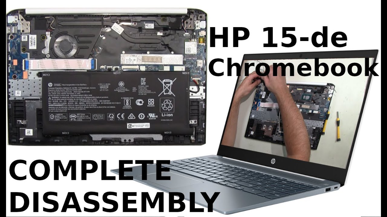 HP Chromebook 15 15-d 15-de 15-de0518wm Partial Take Apart Base Disassembly Teardown