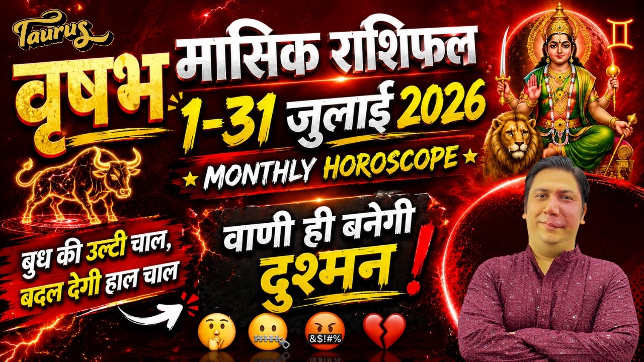 वृषभ राशि जुलाई 2026 राशिफल | Vrishabh Rashi July 2026 | TAURUS HOROSCOPE by AstroGuru Nikhil