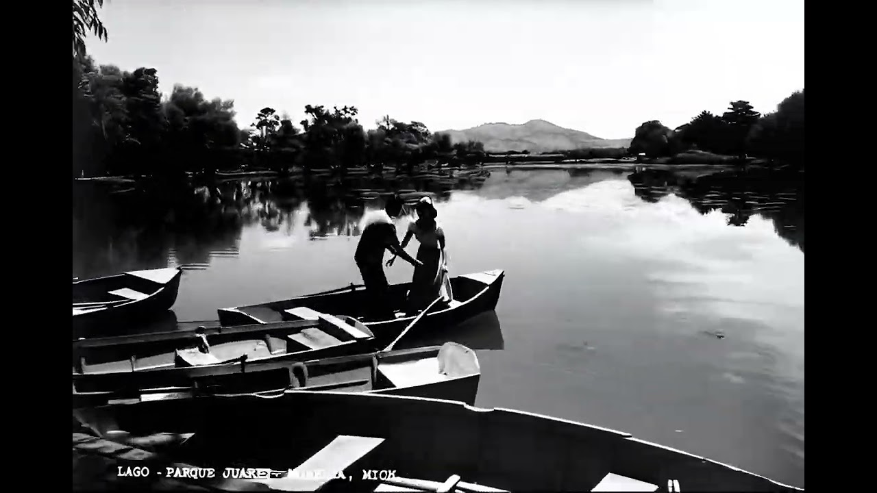 MORELIA antigua: LAGO del PARQUE JUAREZ, por el año 1940.