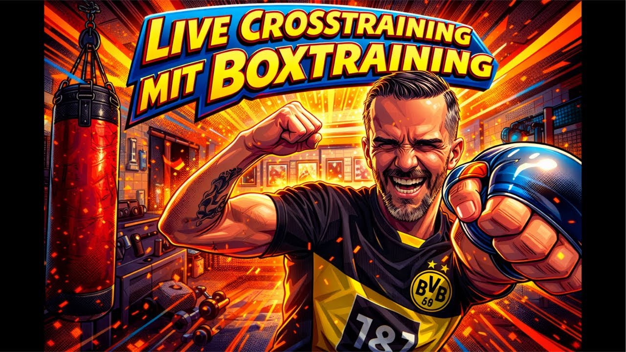 🔥⚡️Live Crosstraining mit Boxtraining, 13 Übungen, 5 Boxrunden, Mitmachen statt Zuschauen 💪🥊