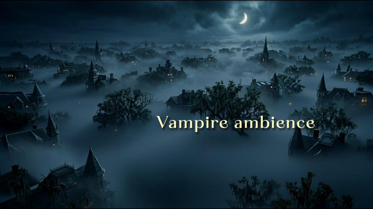 Gothic Town at Night 🌙  Cosy Ambience (3 Hours)