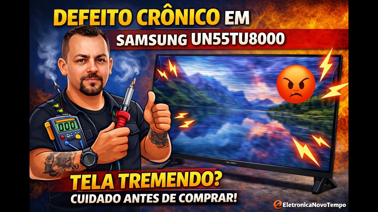 Defeito Crônico na Samsung TU8000 – Tela Tremendo (Veja o que realmente acontece)