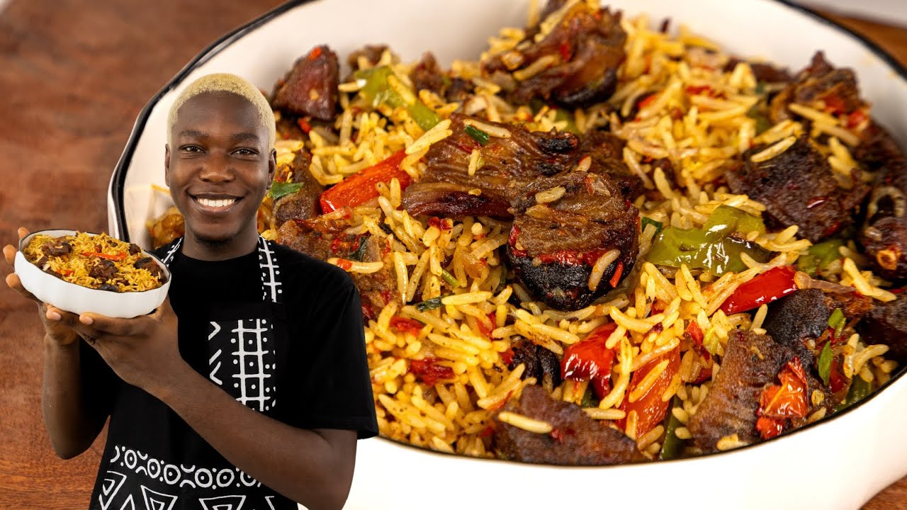 Goat Meat Fried Rice Recipe - NO FAIL  Asun Fried rice