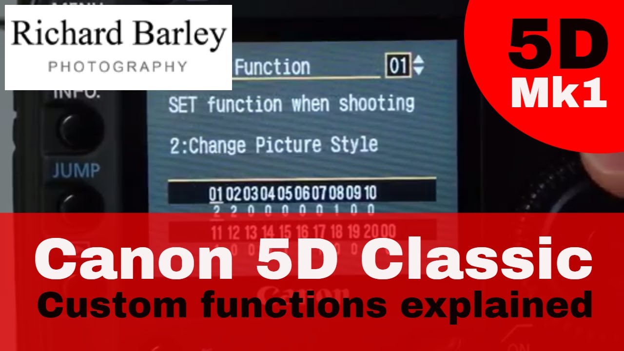Canon 5d Mk1 Classic Custom Functions explained